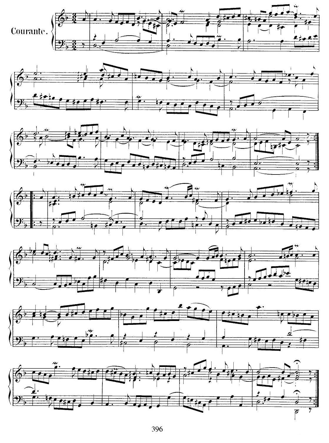 法国组曲之一：d小调钢琴曲谱（图2）