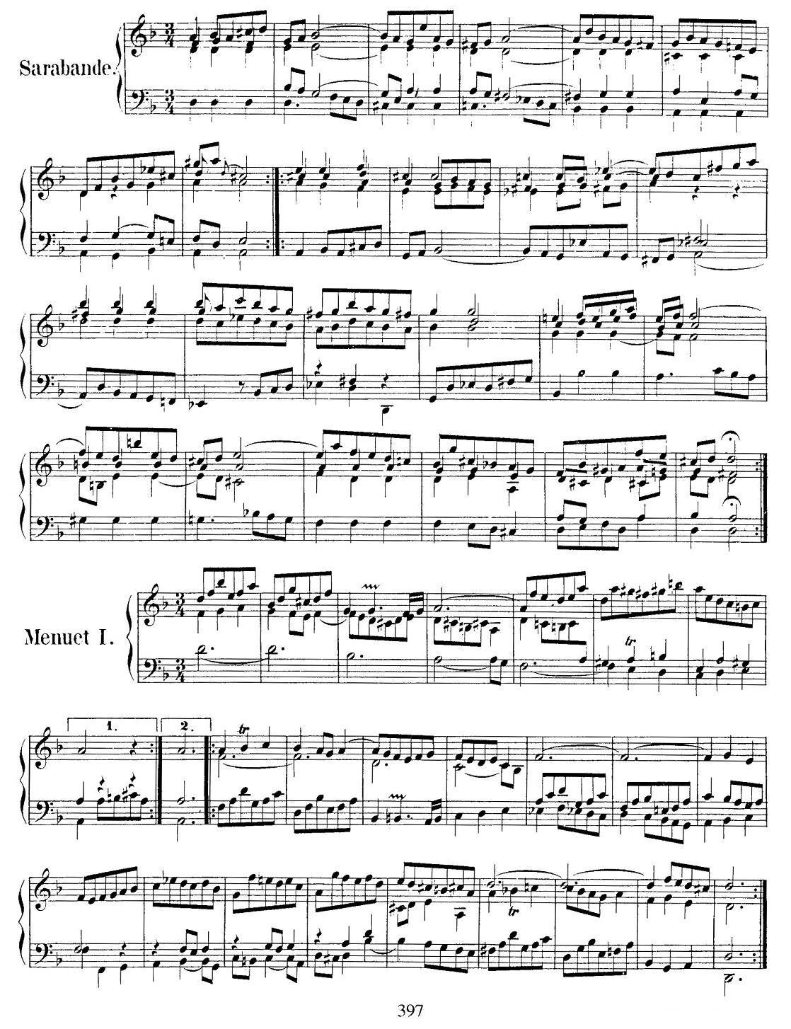 法国组曲之一：d小调钢琴曲谱（图3）