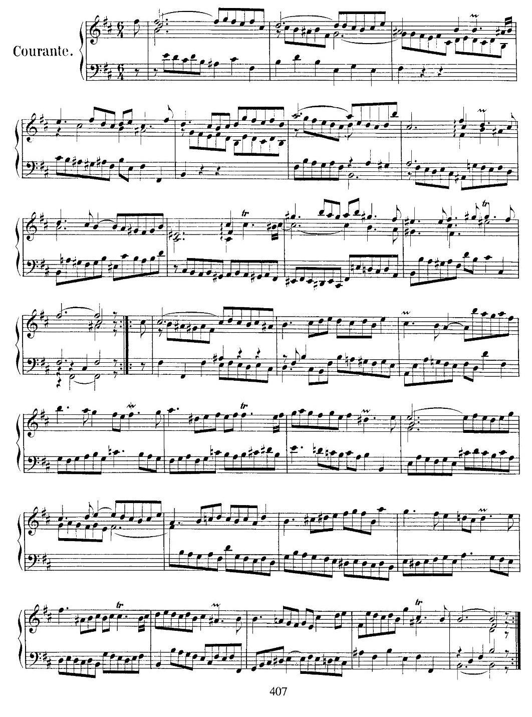法国组曲之三：b小调钢琴曲谱（图2）