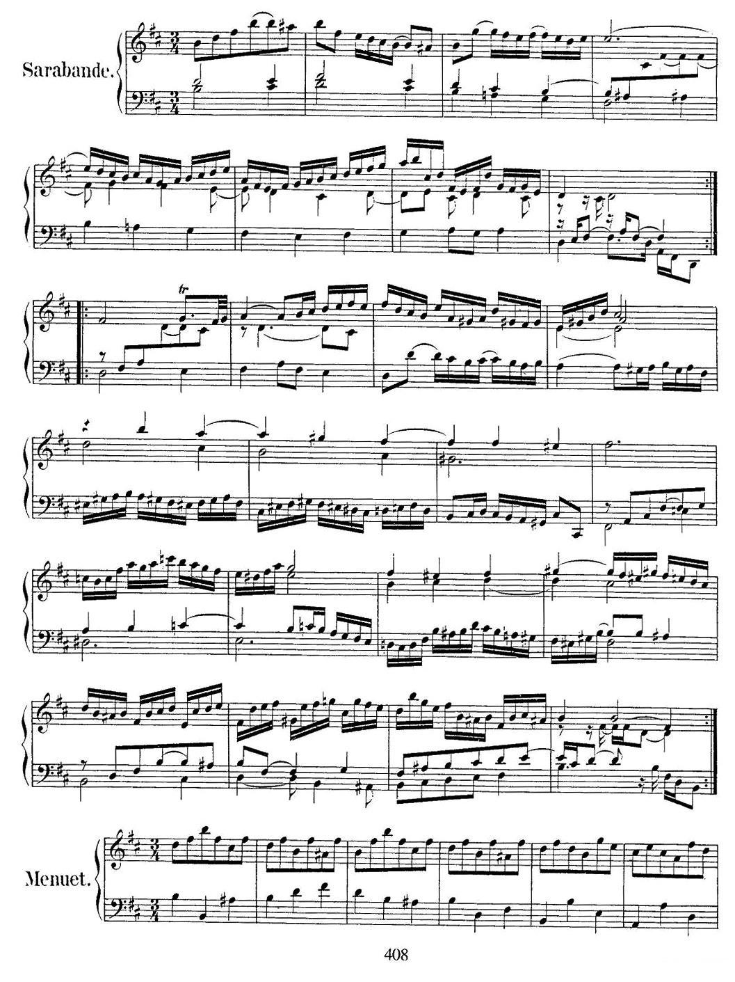 法国组曲之三：b小调钢琴曲谱（图3）