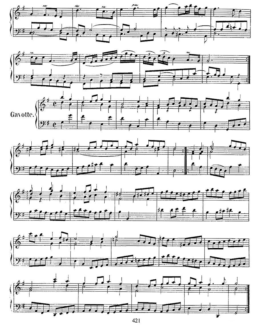 法国组曲之五：G大调钢琴曲谱（图4）