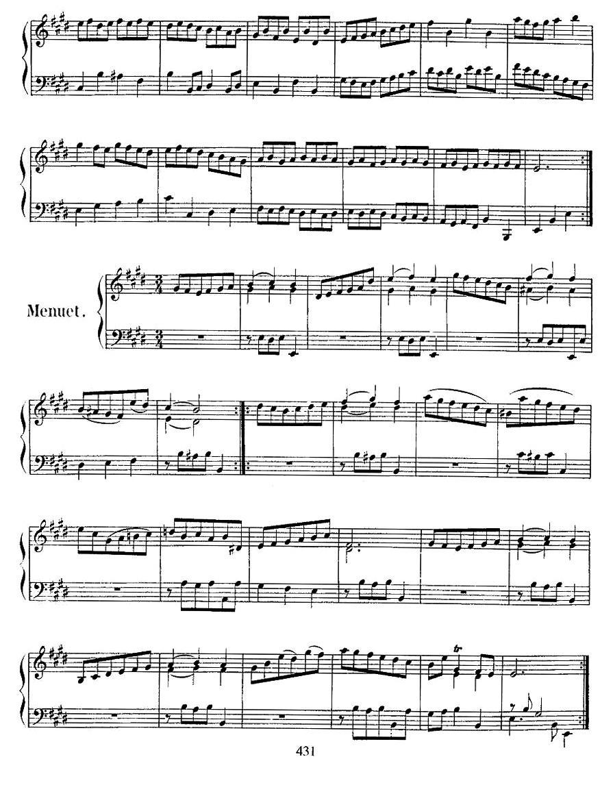 法国组曲之六：E大调 钢琴曲谱（图6）