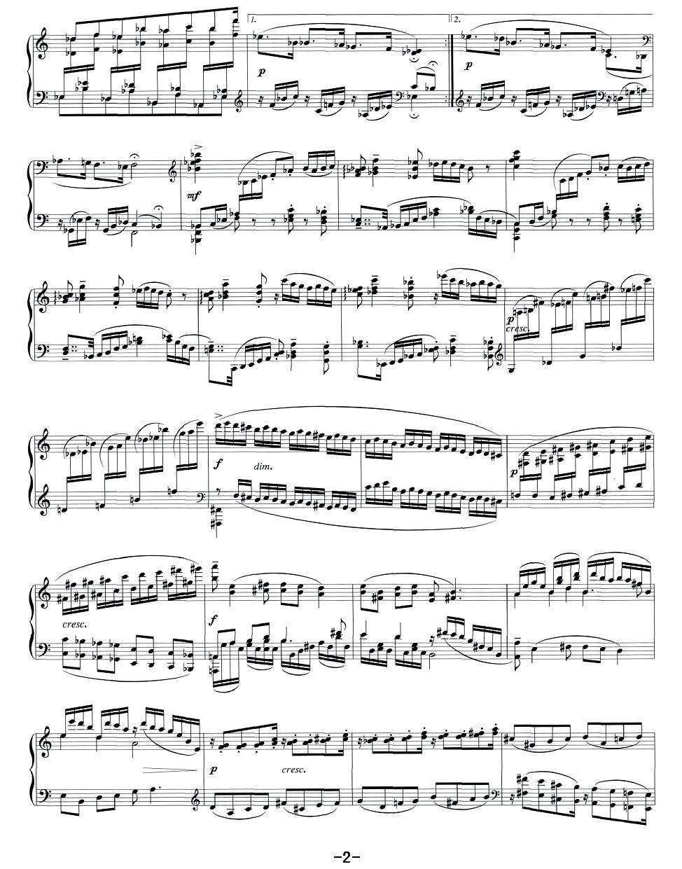 第一奏鸣曲（左云端作曲版）钢琴曲谱（图2）