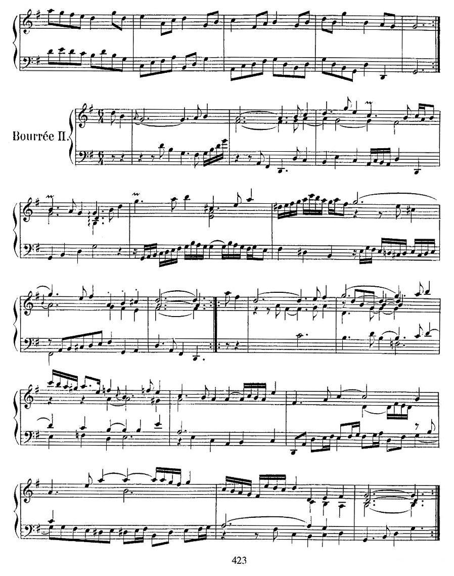 法国组曲之五：G大调钢琴曲谱（图6）