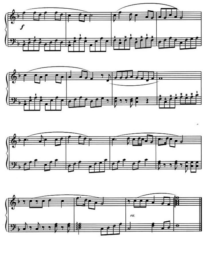中华民谣钢琴曲谱（图2）