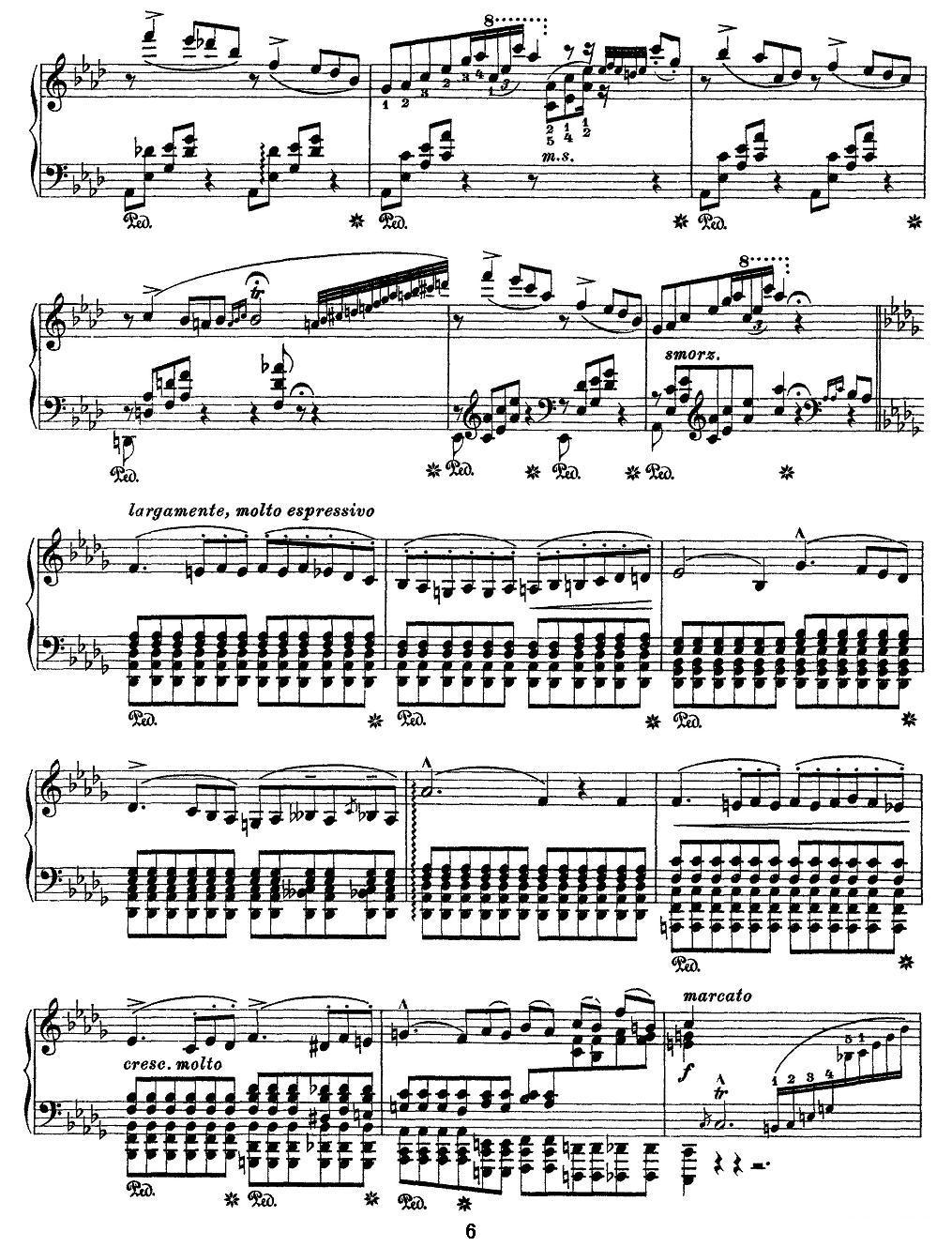 12首超级技巧练习曲：Ricordanza（回忆）钢琴曲谱（图6）