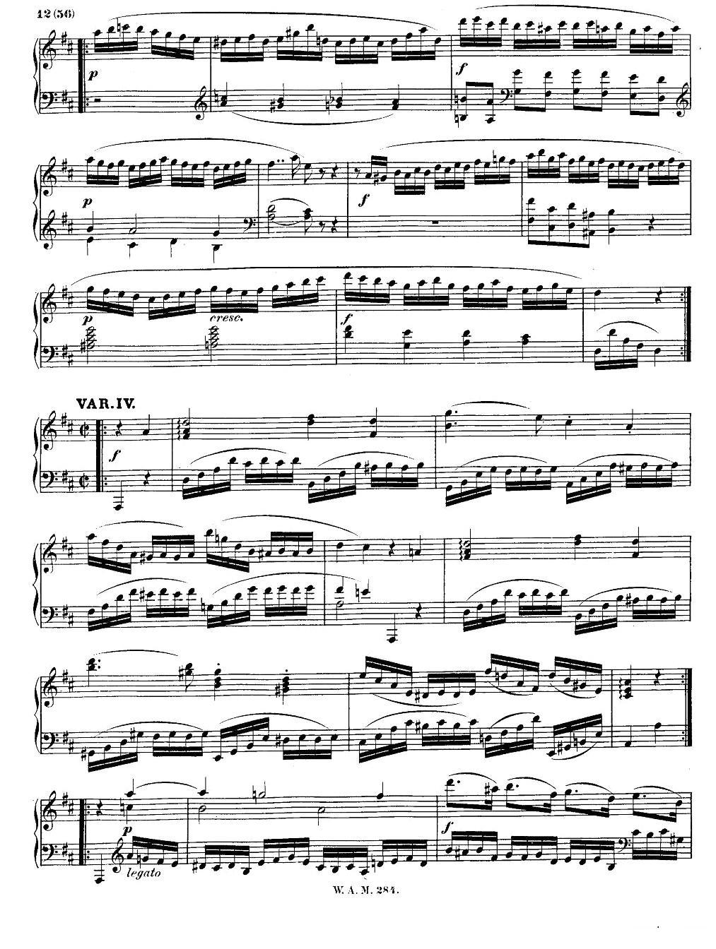 D大调第六钢琴奏鸣曲 KV.284钢琴曲谱（图11）