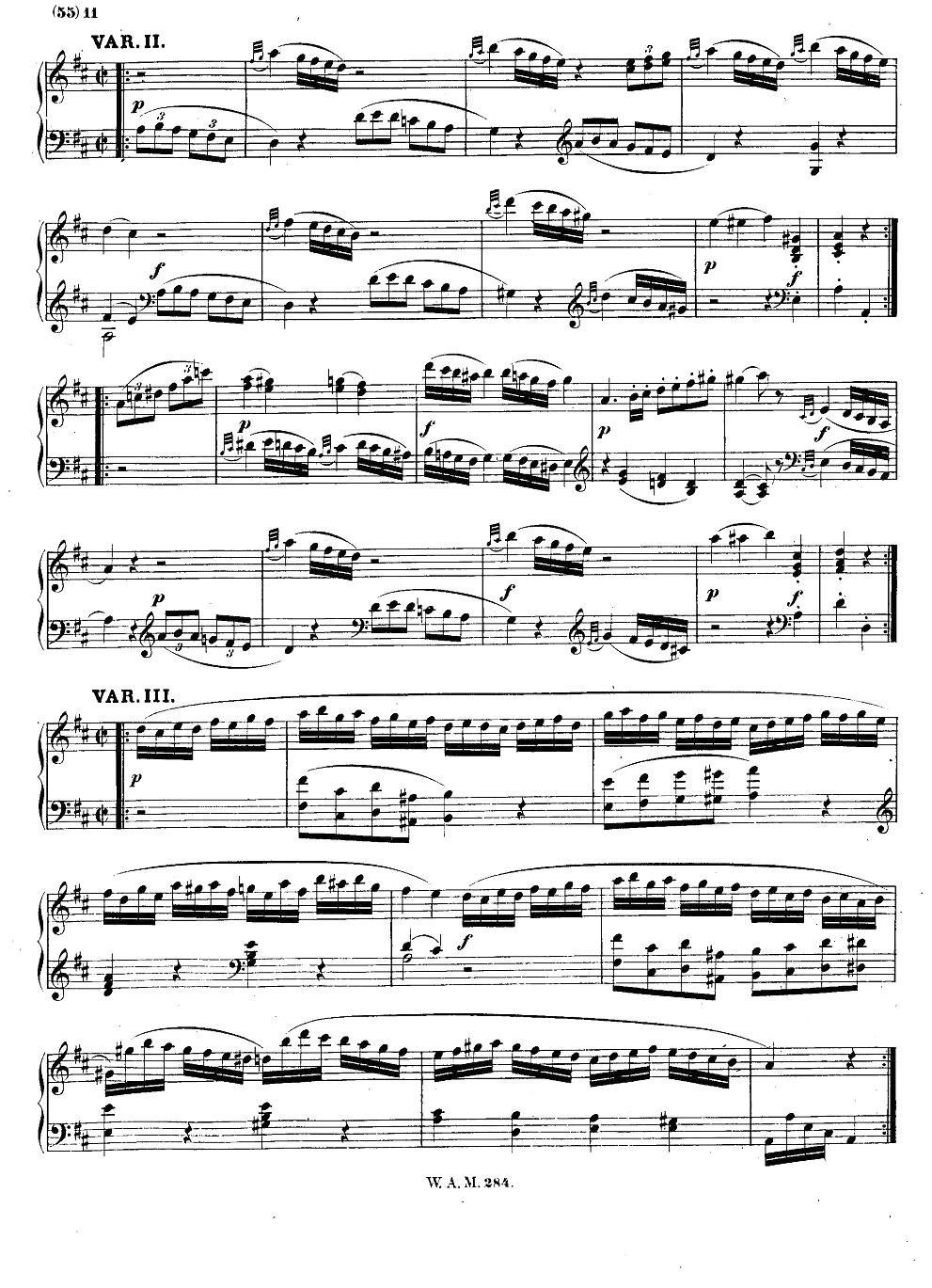 D大调第六钢琴奏鸣曲 KV.284钢琴曲谱（图10）