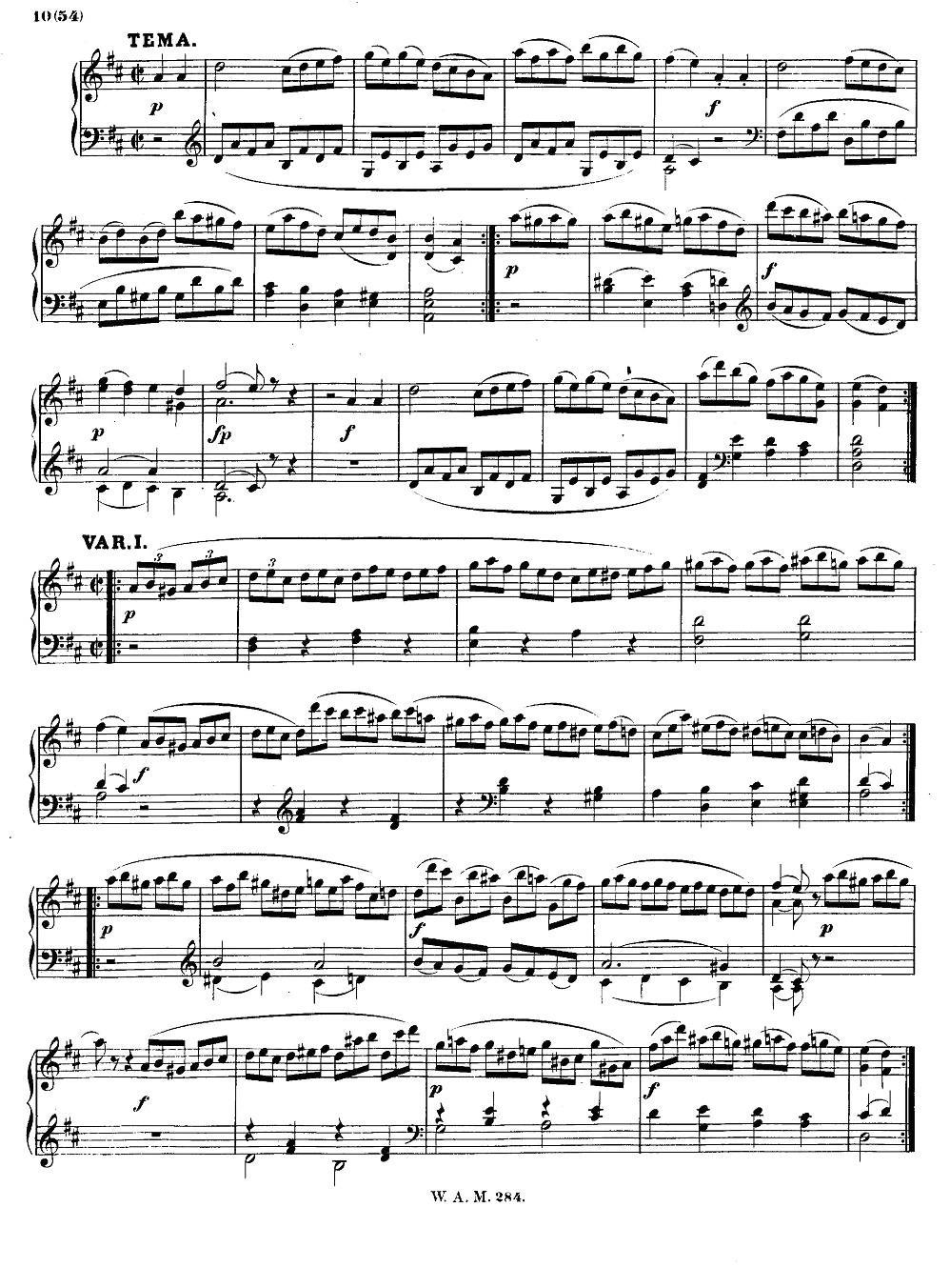 D大调第六钢琴奏鸣曲 KV.284钢琴曲谱（图9）