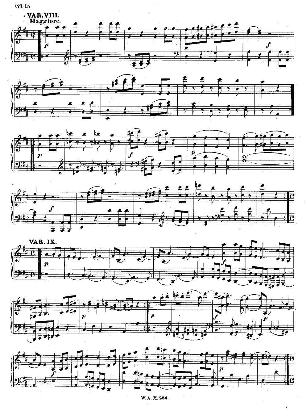 D大调第六钢琴奏鸣曲 KV.284钢琴曲谱（图14）