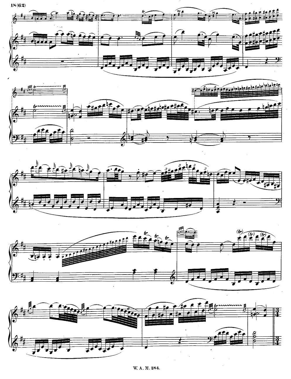 D大调第六钢琴奏鸣曲 KV.284钢琴曲谱（图17）