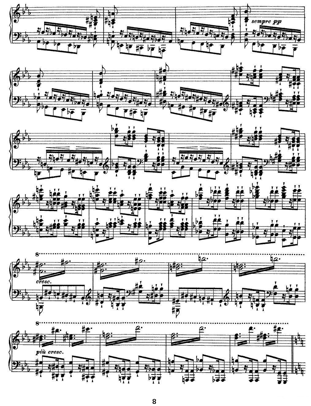 12首超级技巧练习曲：Wilde Jagd（狩猎）钢琴曲谱（图8）