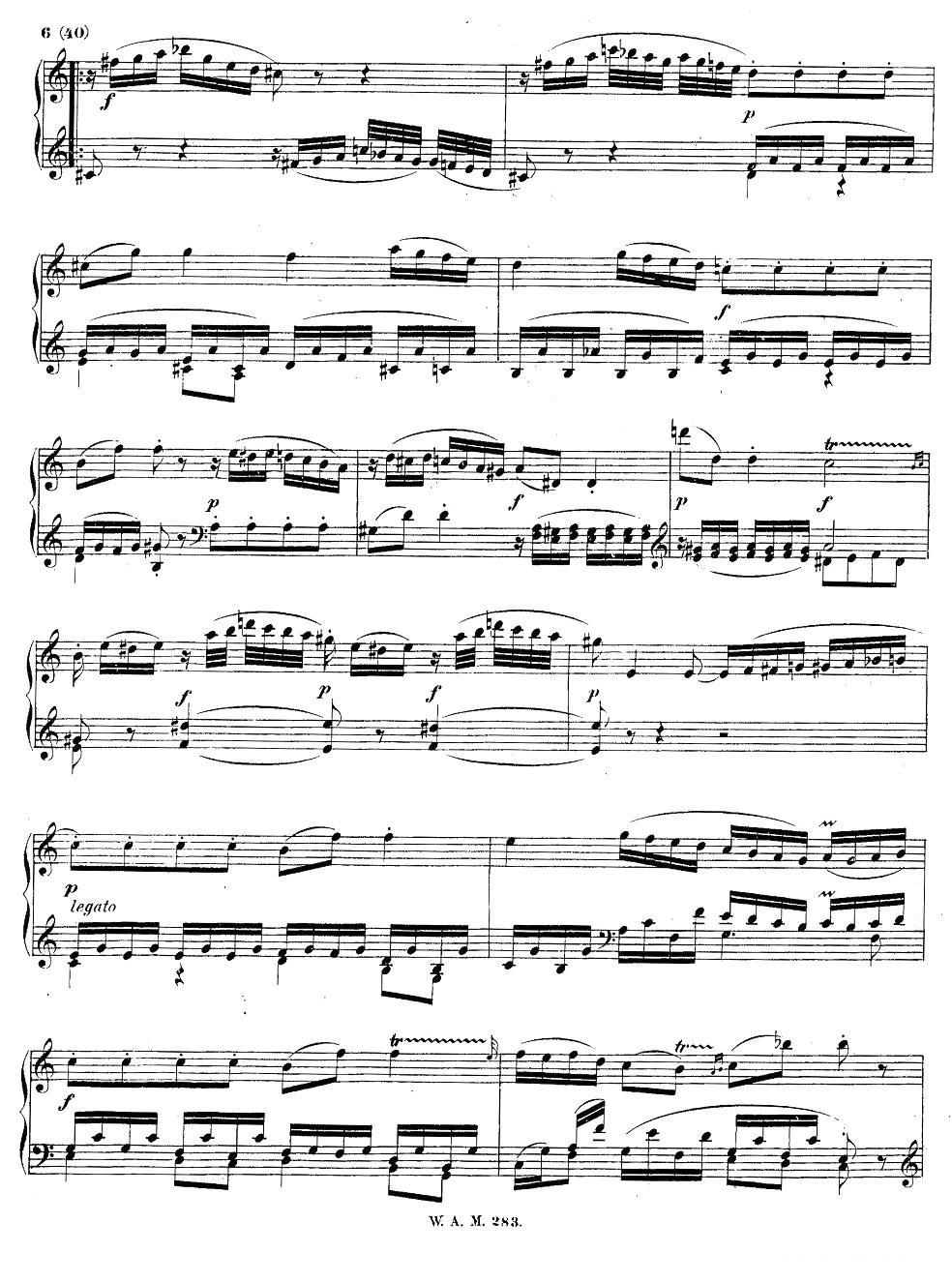 G大调第五钢琴奏鸣曲 KV.283 钢琴曲谱（图5）