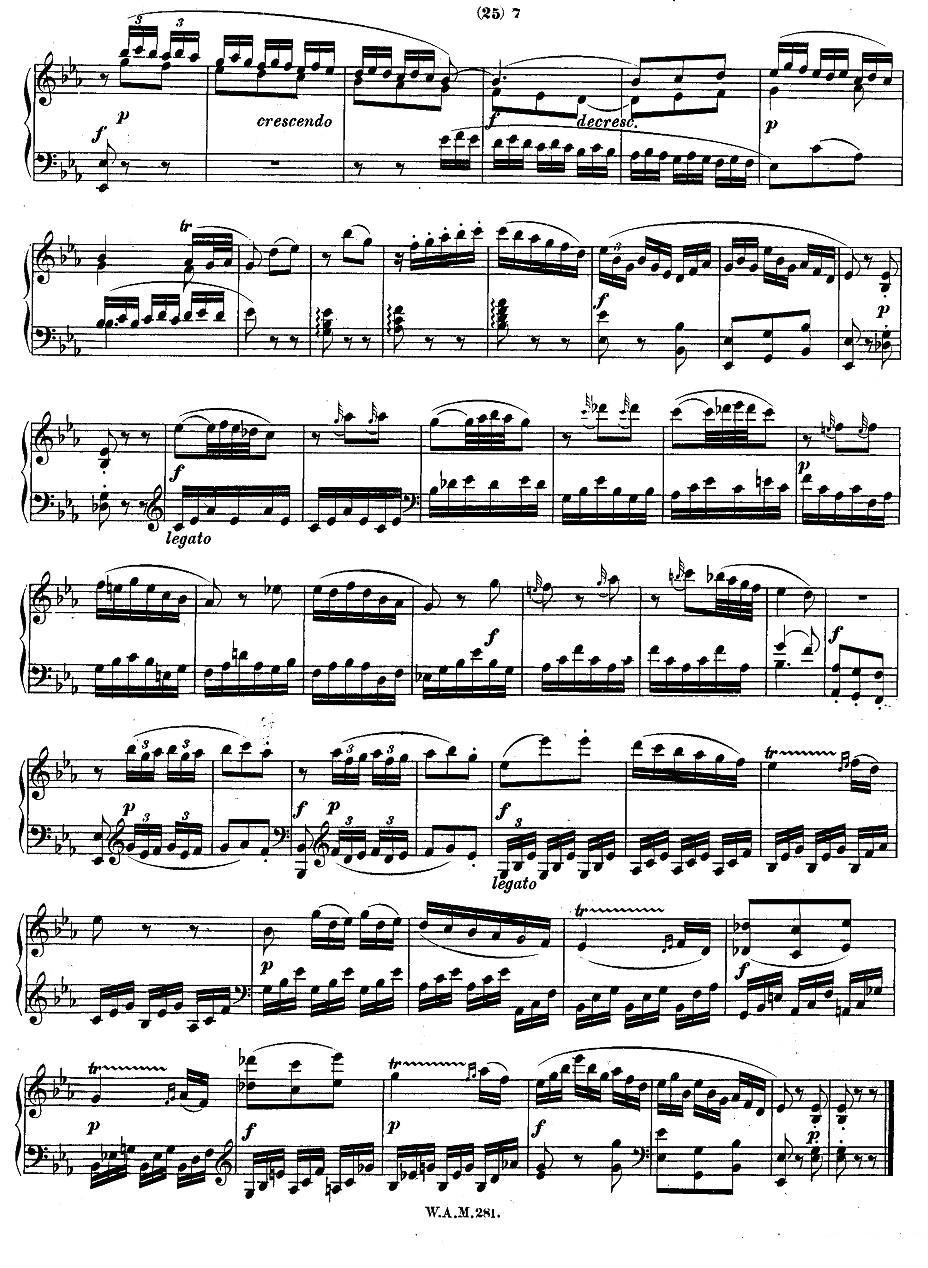 降B大调第三钢琴奏鸣曲 KV.281 钢琴曲谱（图6）