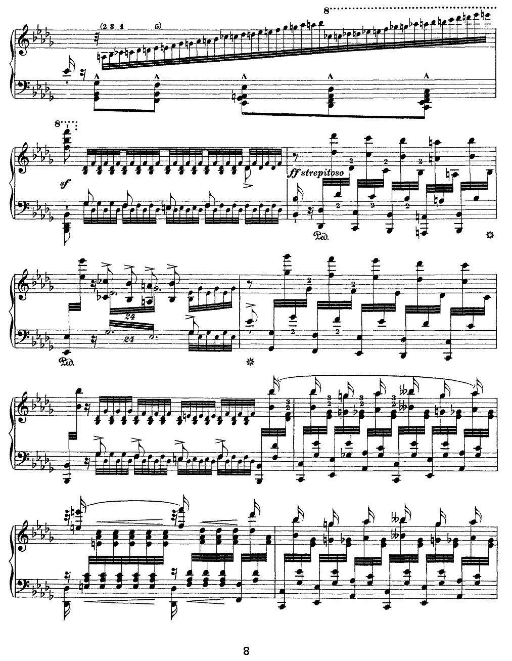 12首超级技巧练习曲：Chasse-neige（扫雪）钢琴曲谱（图8）
