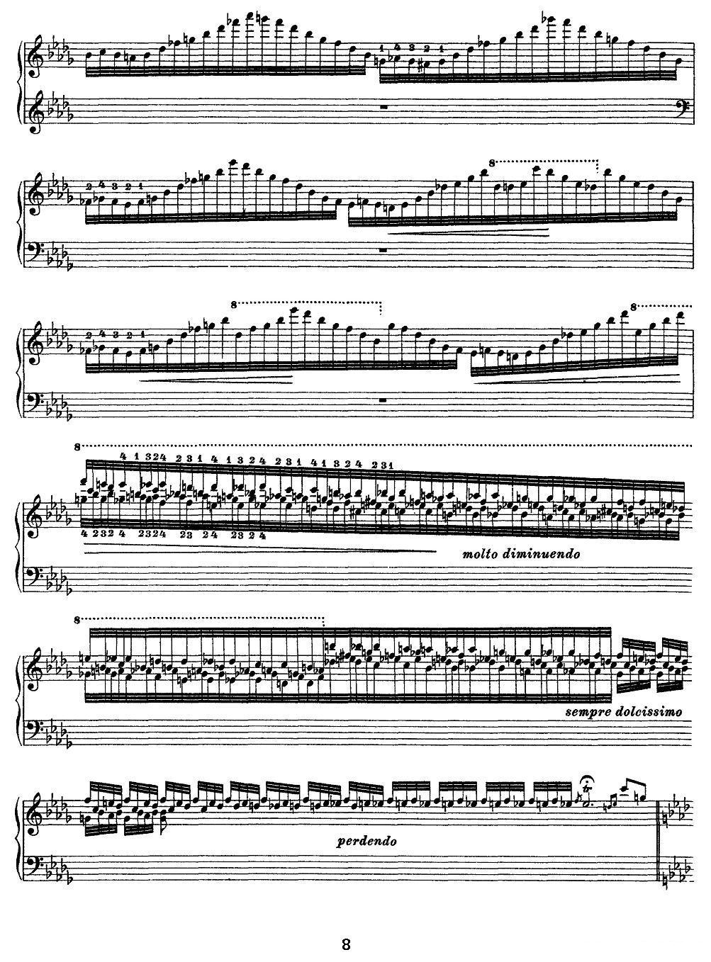 12首超级技巧练习曲：Ricordanza（回忆）钢琴曲谱（图8）