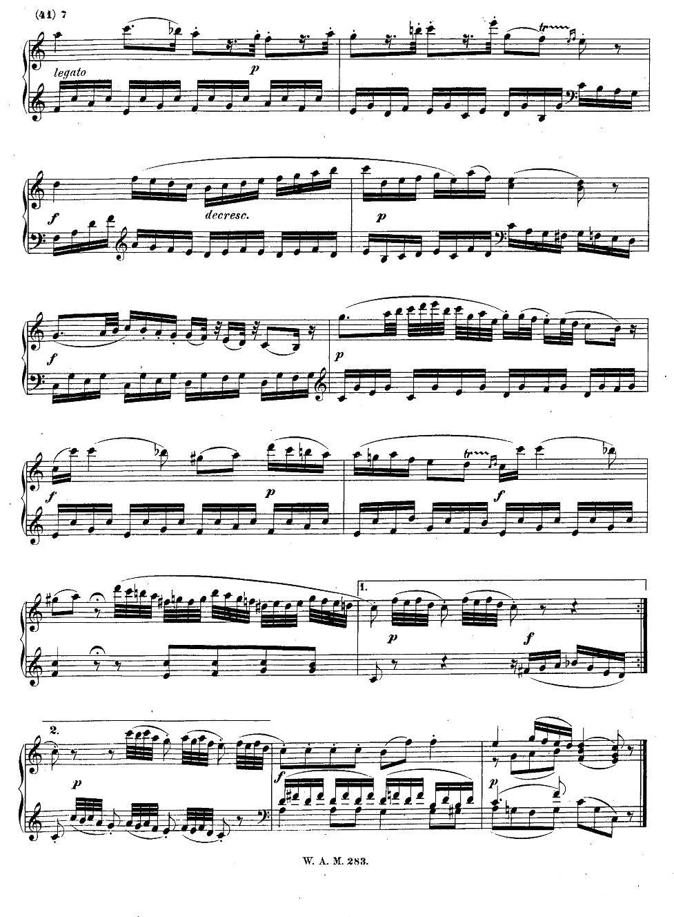 G大调第五钢琴奏鸣曲 KV.283 钢琴曲谱（图6）
