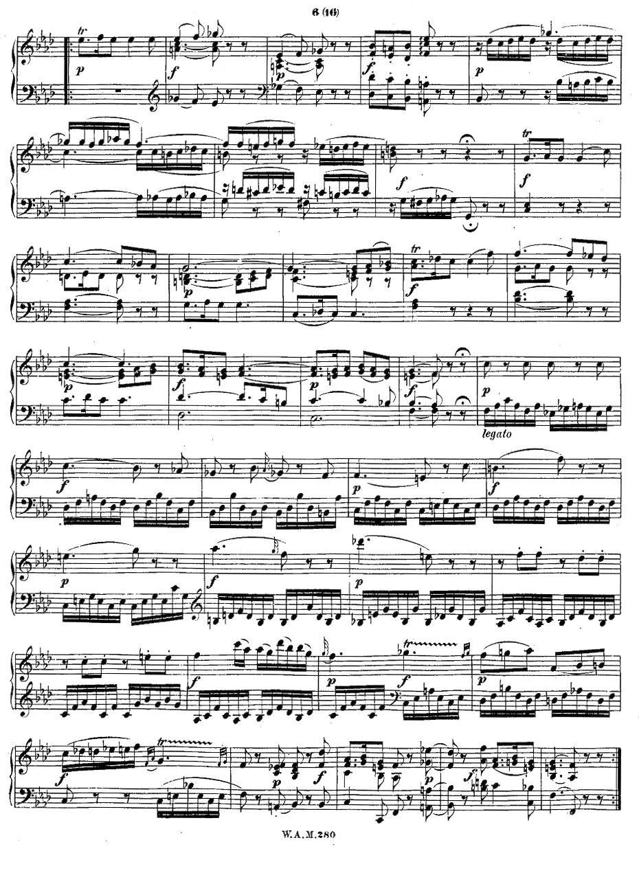 F大调第二钢琴奏鸣曲 KV.280钢琴曲谱（图5）