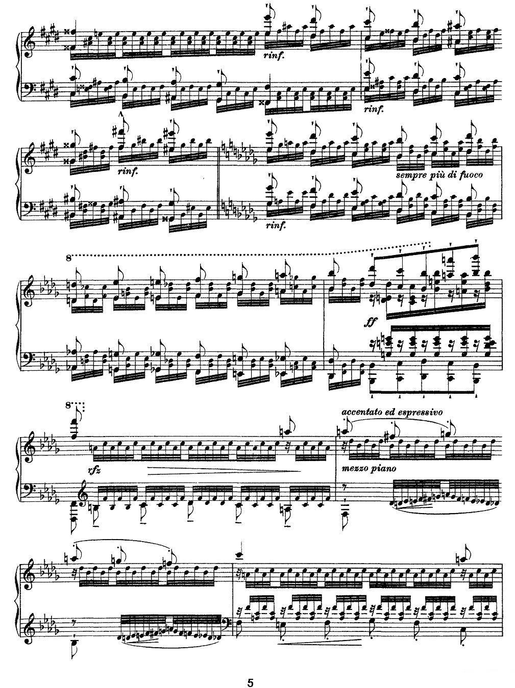 12首超级技巧练习曲：Chasse-neige（扫雪）钢琴曲谱（图5）