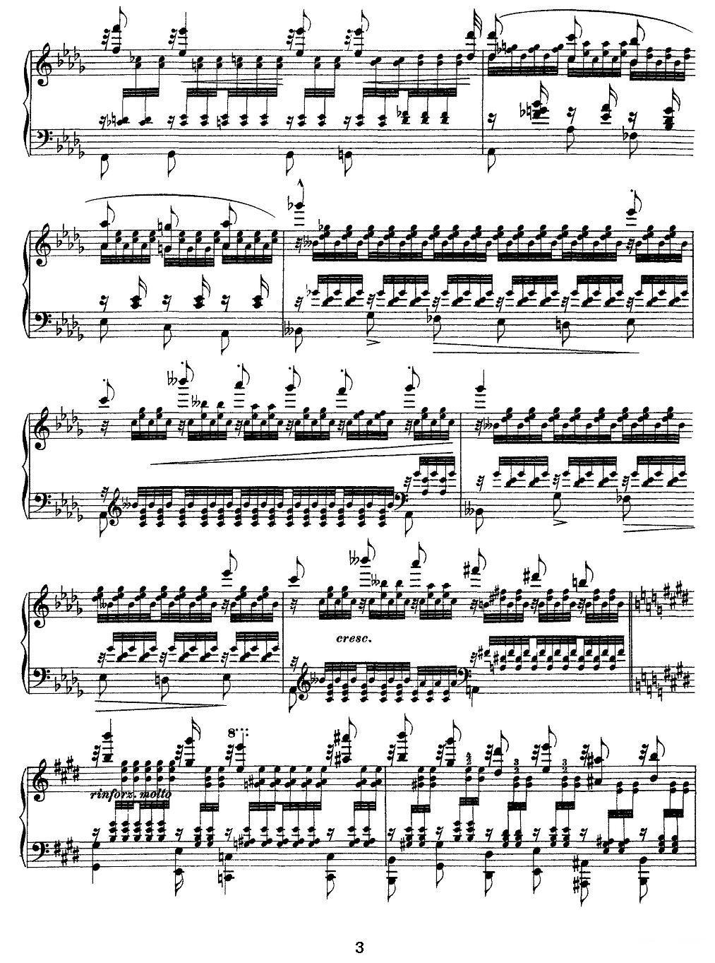 12首超级技巧练习曲：Chasse-neige（扫雪）钢琴曲谱（图3）
