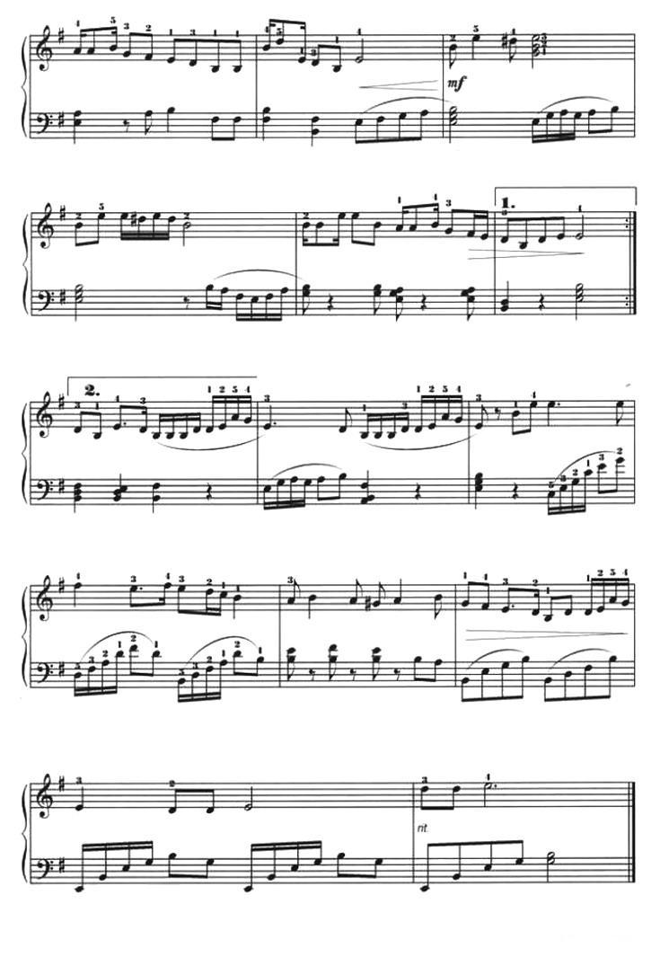 小背篓钢琴曲谱（图2）