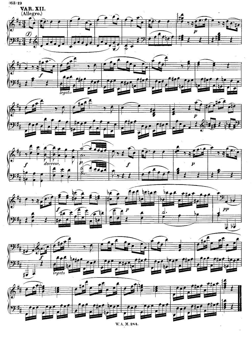 D大调第六钢琴奏鸣曲 KV.284钢琴曲谱（图18）