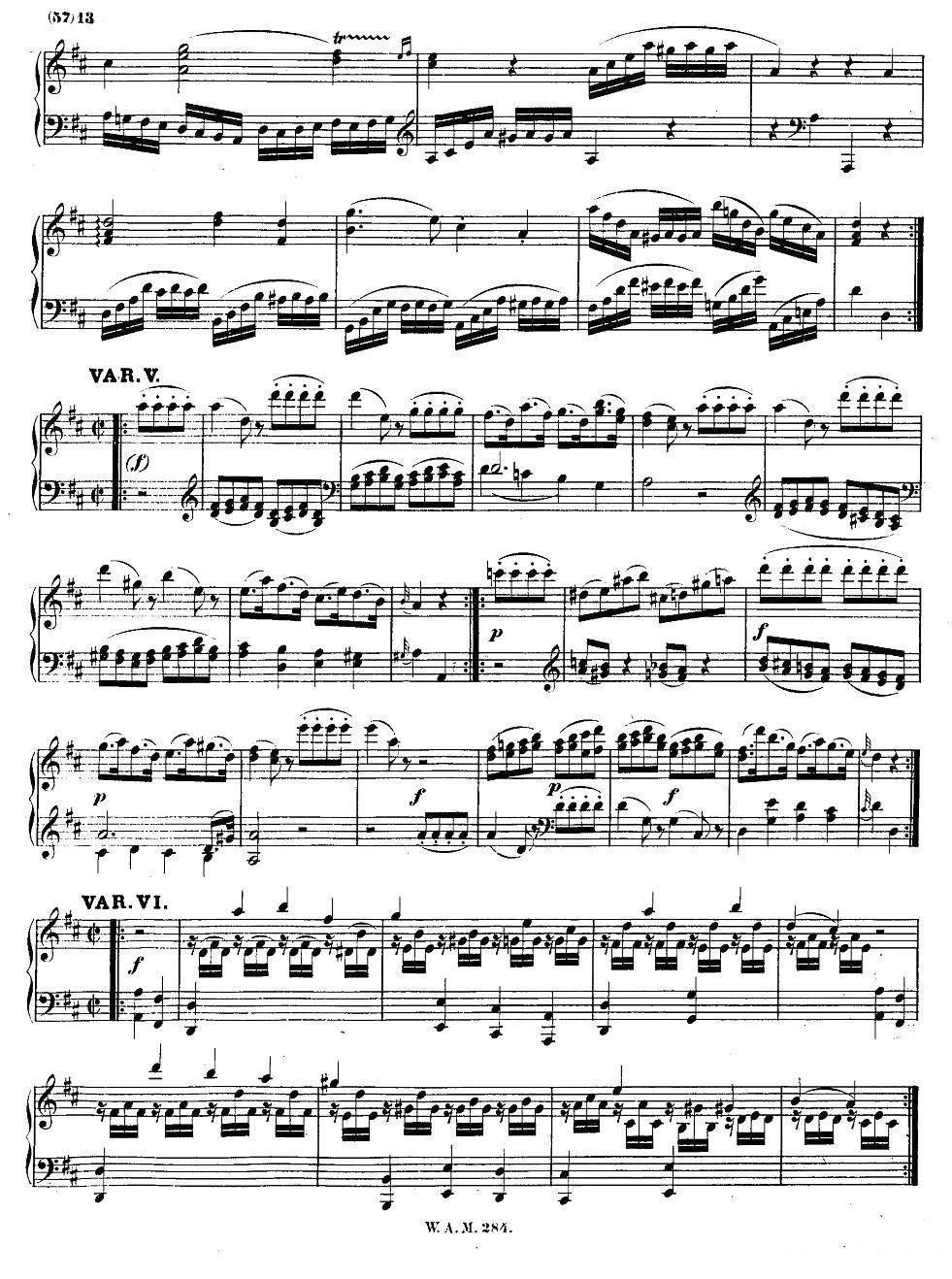 D大调第六钢琴奏鸣曲 KV.284钢琴曲谱（图12）