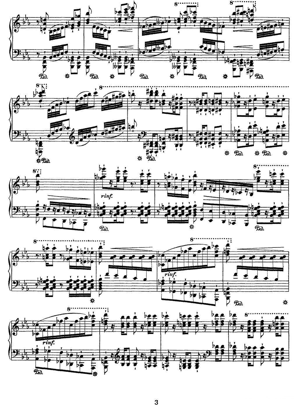 12首超级技巧练习曲：Wilde Jagd（狩猎）钢琴曲谱（图3）