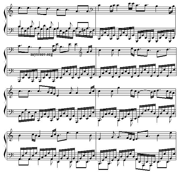 钢琴课（The Piano）（选自澳大利亚电影《钢琴课》）钢琴曲谱（图2）