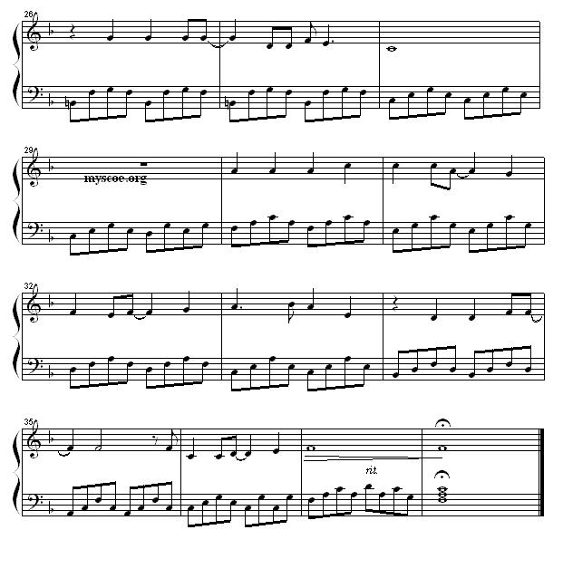 伦敦街道钢琴曲谱（图3）