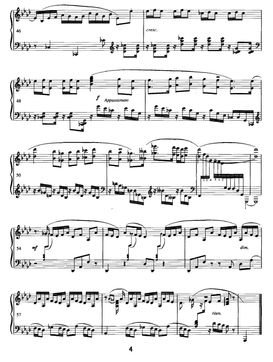 幻想曲之二：听评弹钢琴曲谱（图4）