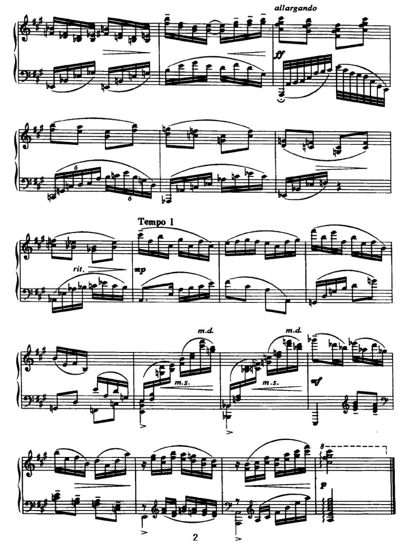淡彩五帧钢琴曲谱（图2）