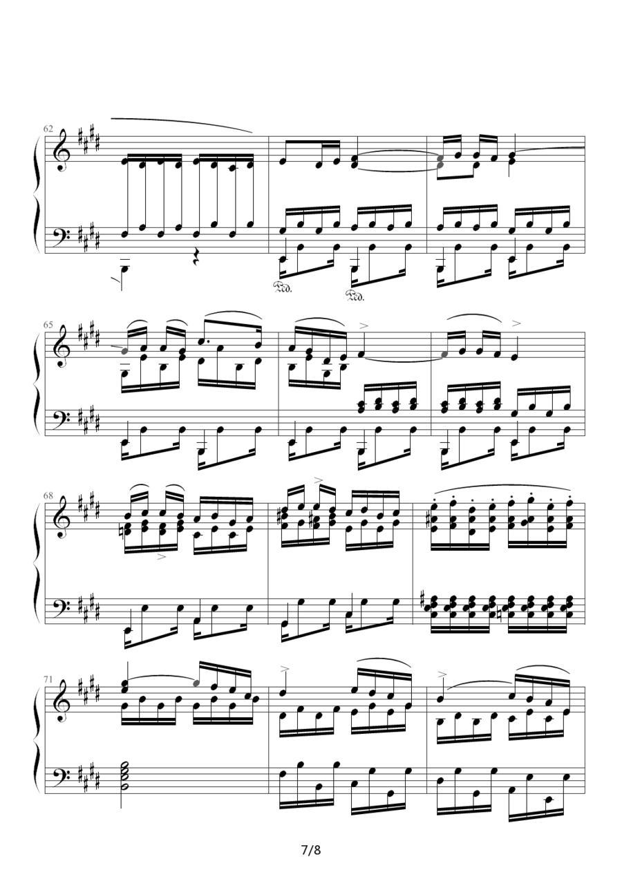 Chopin.肖邦 练习曲 Op.10 No.3 离别曲钢琴曲谱（图7）
