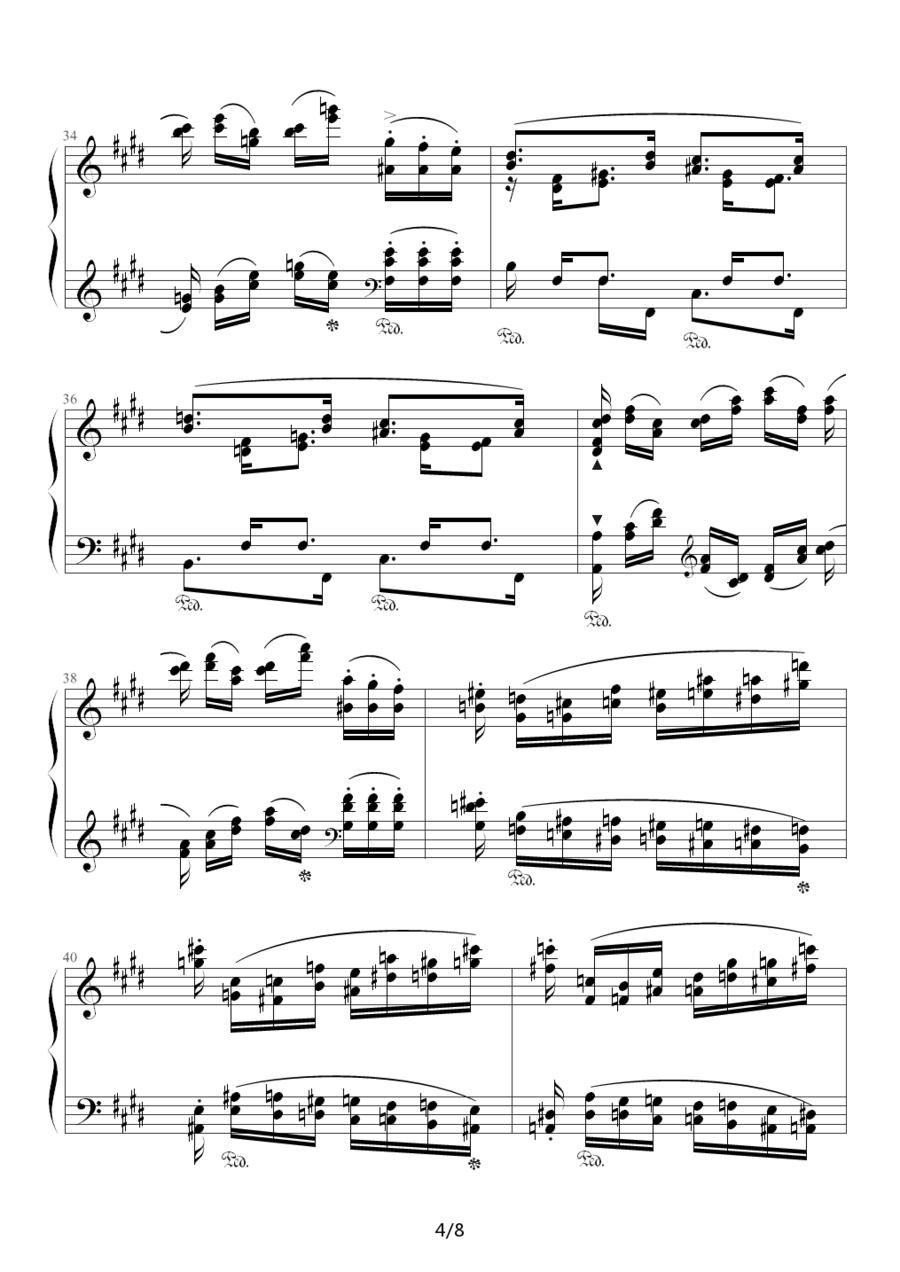 Chopin.肖邦 练习曲 Op.10 No.3 离别曲钢琴曲谱（图4）