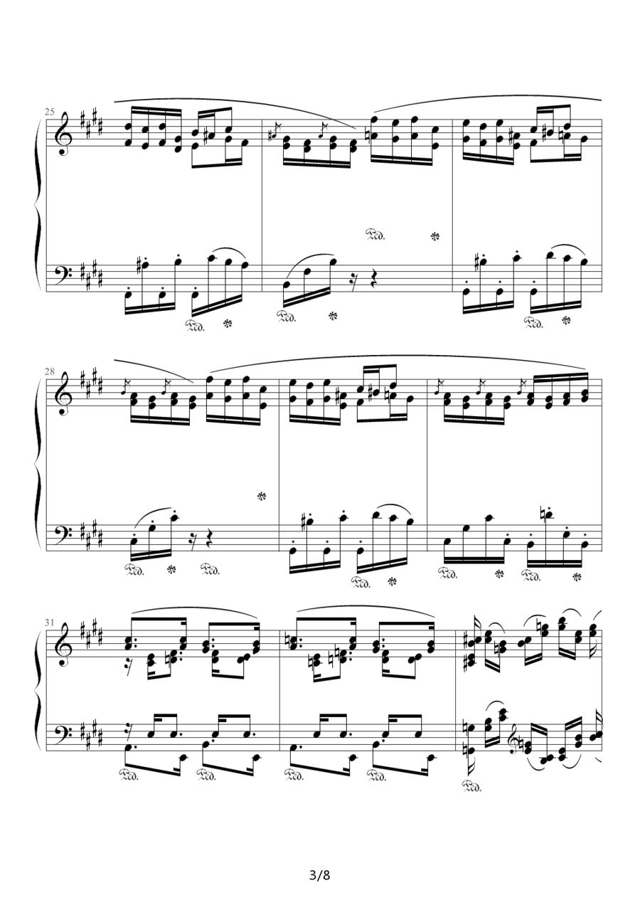 Chopin.肖邦 练习曲 Op.10 No.3 离别曲钢琴曲谱（图3）