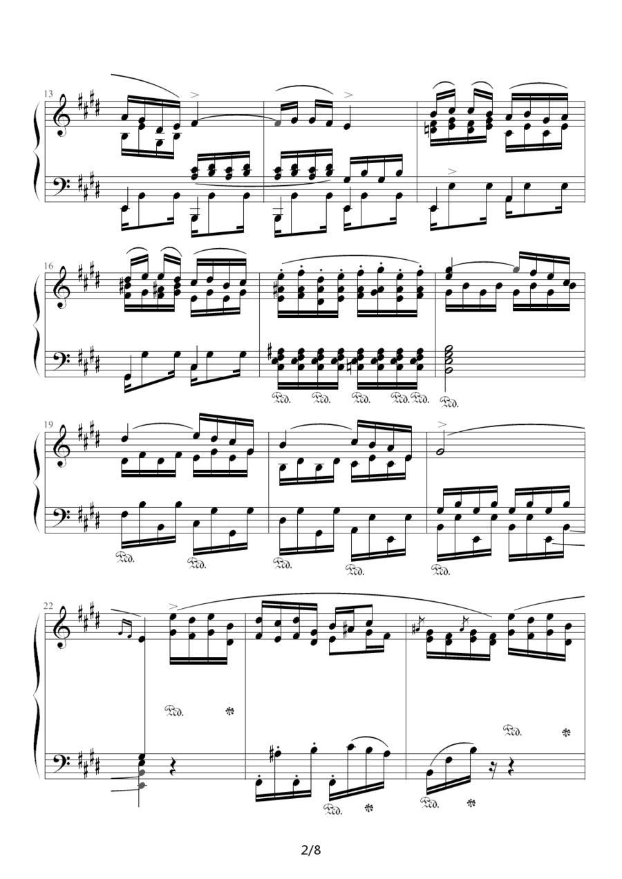 Chopin.肖邦 练习曲 Op.10 No.3 离别曲钢琴曲谱（图2）