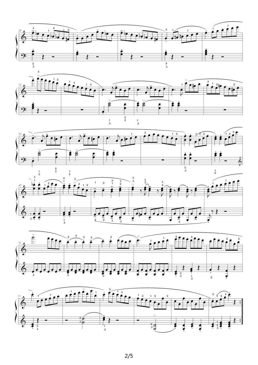 库劳—C大调钢琴小奏鸣曲（Op.55 No.1）钢琴曲谱（图2）