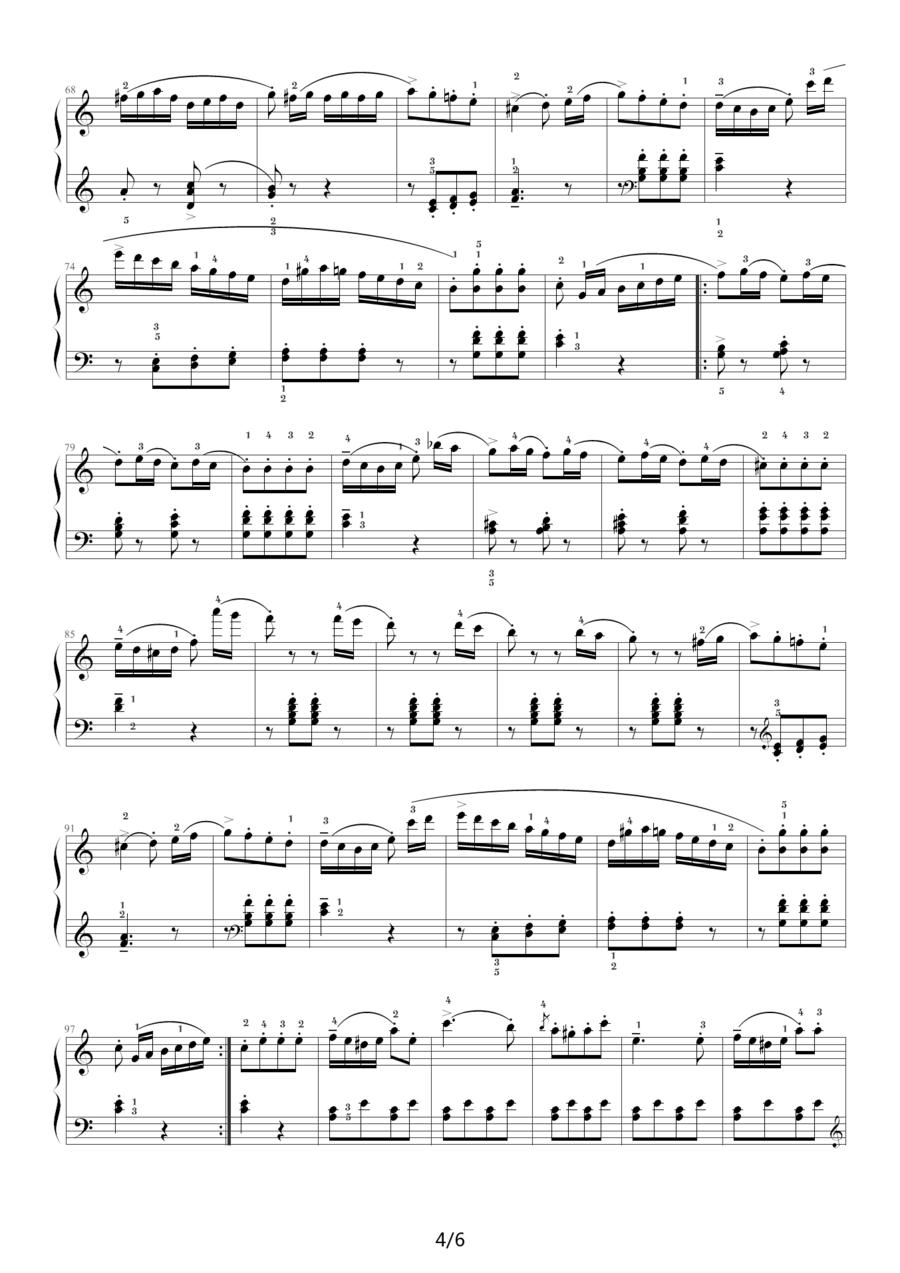 库劳—C大调钢琴小奏鸣曲（Op.55 No.3）钢琴曲谱（图4）