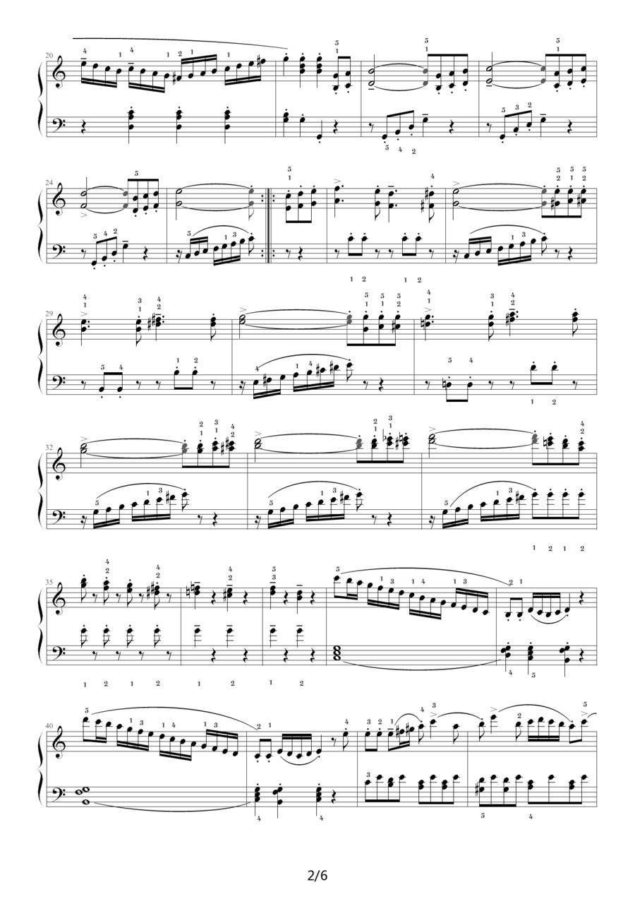 库劳—C大调钢琴小奏鸣曲（Op.55 No.3）钢琴曲谱（图2）