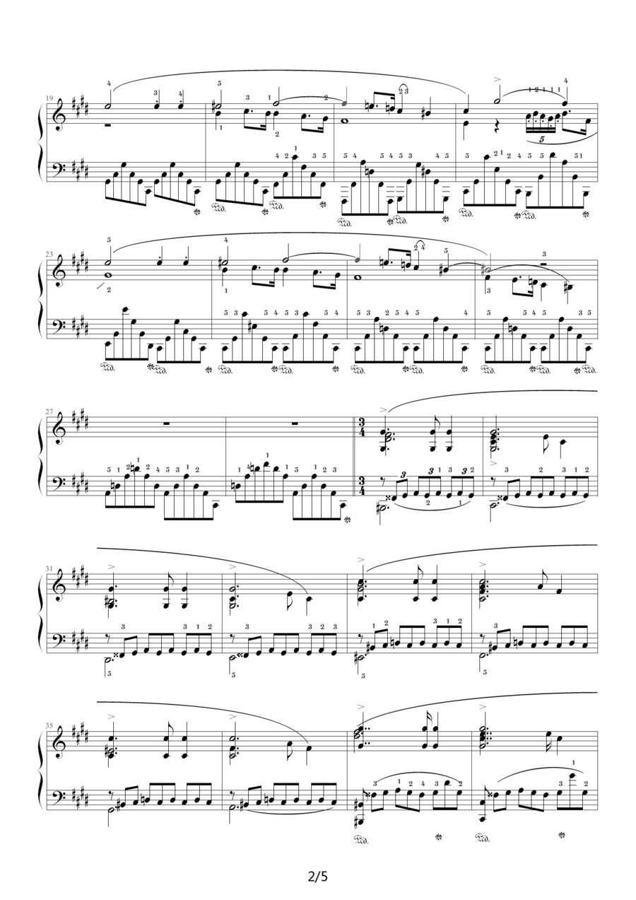 升c小调夜曲，Op.27,No.1（肖邦第7号夜曲）钢琴曲谱（图2）