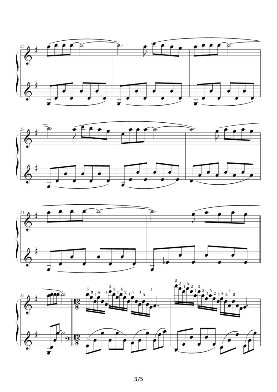 爱的纪念（Souvenirs D‘Enfance）钢琴曲谱（图3）