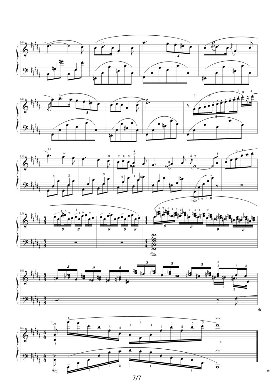 B大调夜曲，Op.9,No.3（肖邦第3号夜曲）钢琴曲谱（图7）