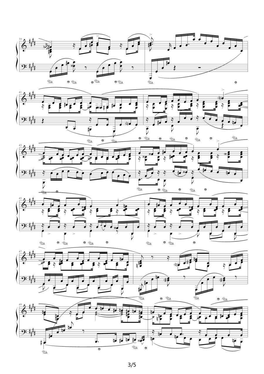 E大调夜曲，Op.62,No.2（肖邦第18号夜曲）钢琴曲谱（图3）