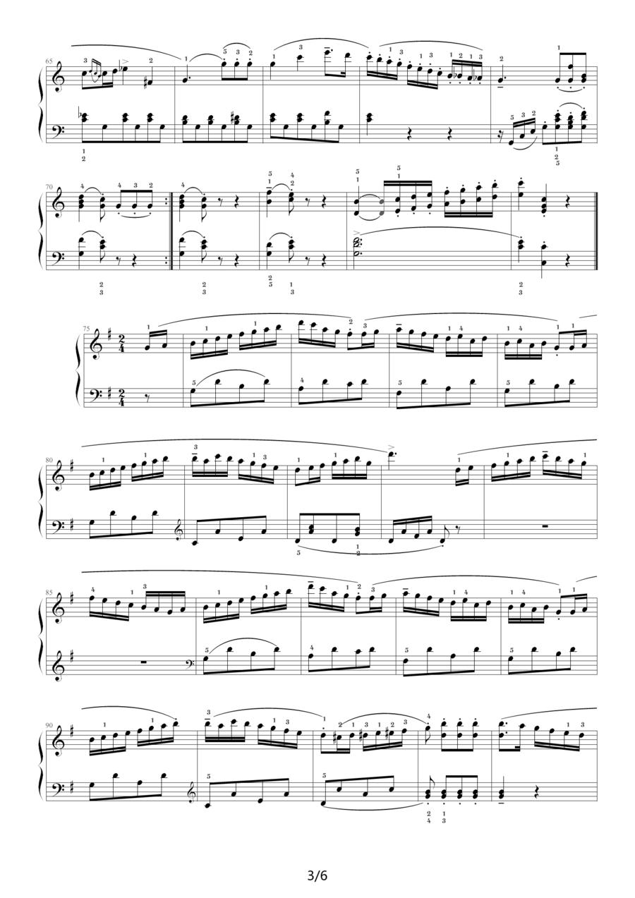 库劳—C大调钢琴小奏鸣曲（Op.55 No.2）钢琴曲谱（图3）
