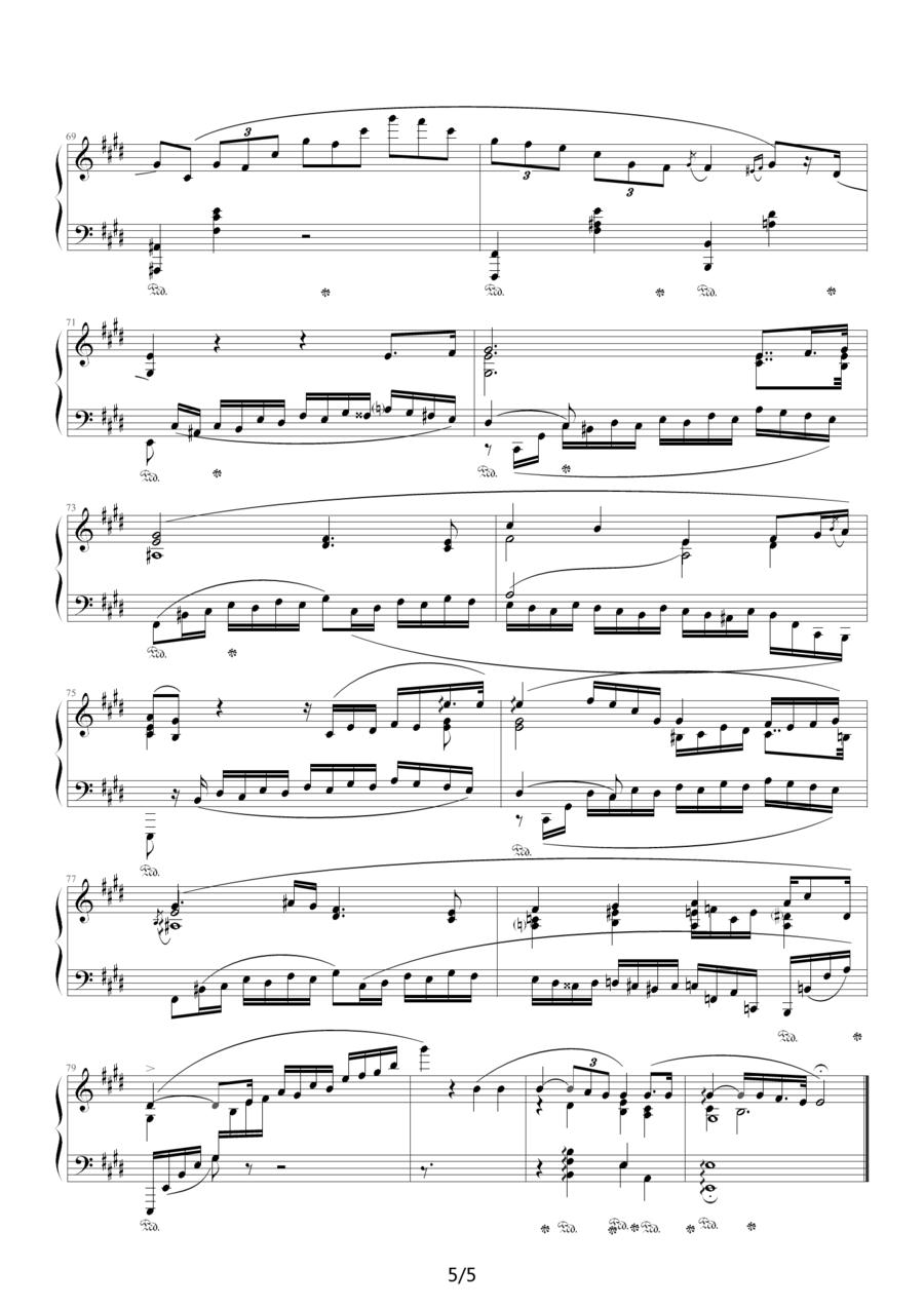E大调夜曲，Op.62,No.2（肖邦第18号夜曲）钢琴曲谱（图5）