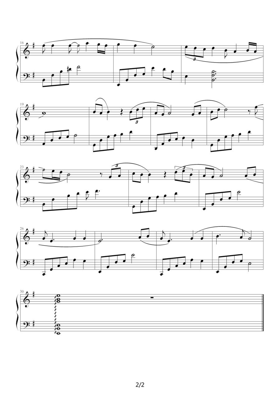 草帽歌（影片《认证》插曲）钢琴曲谱（图2）