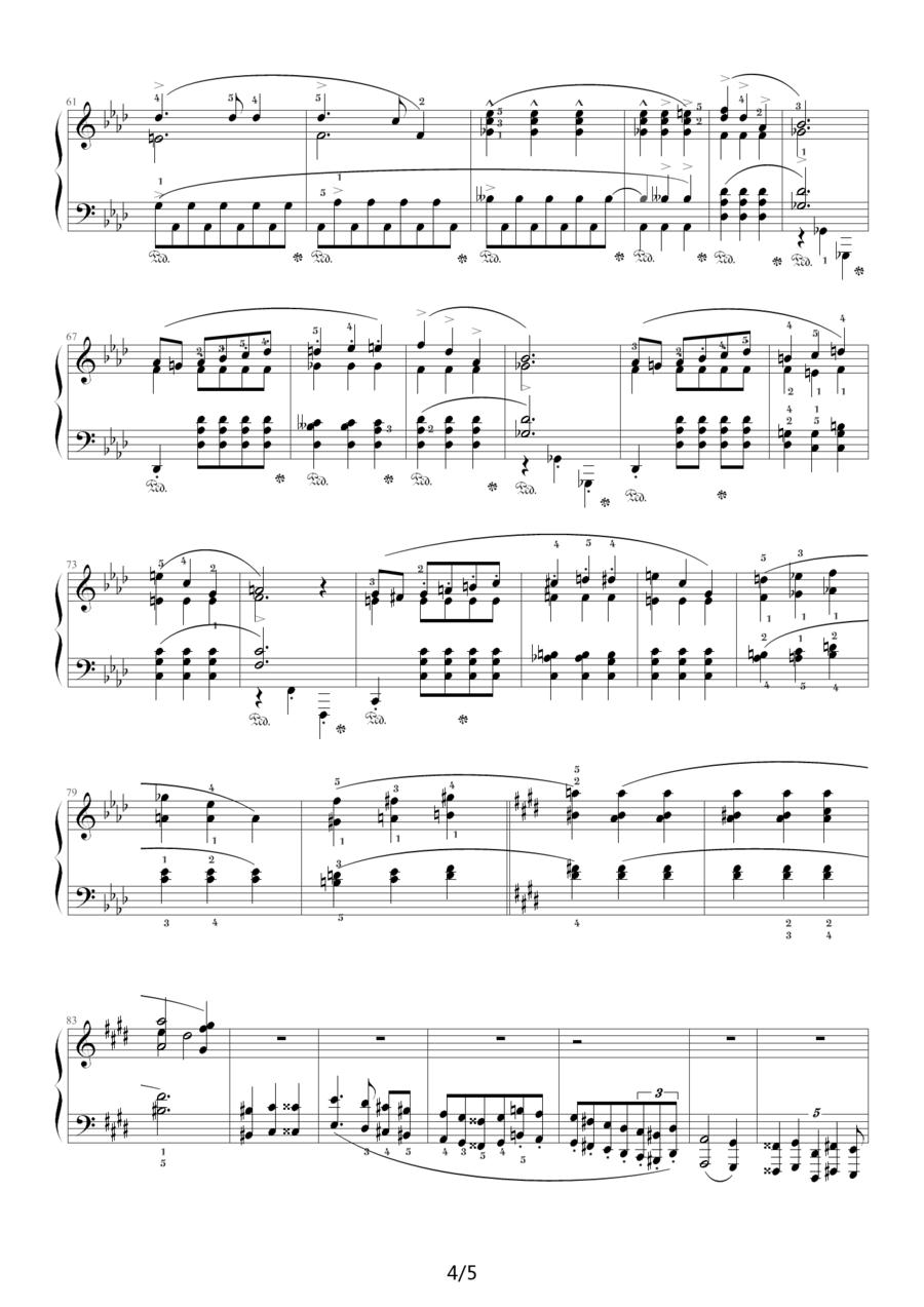 升c小调夜曲，Op.27,No.1（肖邦第7号夜曲）钢琴曲谱（图4）