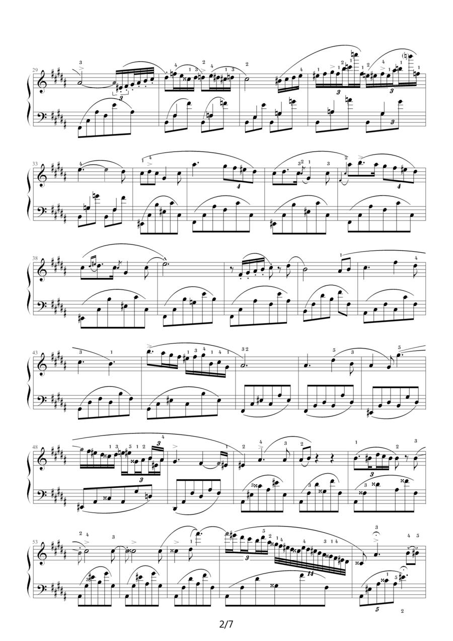 B大调夜曲，Op.9,No.3（肖邦第3号夜曲）钢琴曲谱（图2）