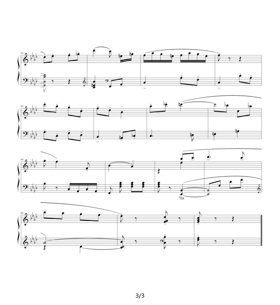 肖斯塔科维奇—前奏曲（18）：f小调钢琴曲谱（图3）