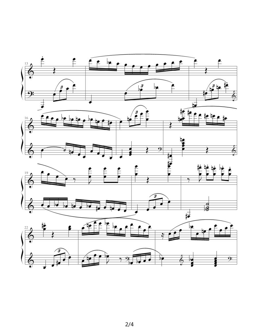 肖斯塔科维奇—前奏曲（2）：a小调钢琴曲谱（图2）